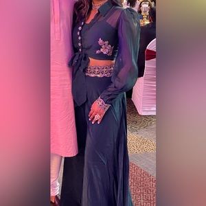 Bottle Green indo-western outfit